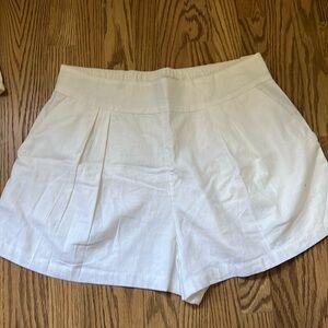 Abercrombie White Linen Shorts